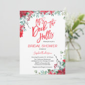 デッキザホールズポインセティシアクリスマスブライダルシャワー 招待状 (スタンド正面)