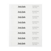 デッキザホールズモダンレタリングラグジュアリーブラック ラップアラウンドラベル (シート)