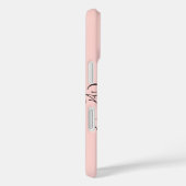 デッキザホールズモダンレタリング赤面ピンクブラック Case-Mate iPhoneケース (裏面 / 右)