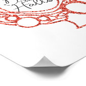 デッキザホールズレッドグリッターポスター ポスター (角)