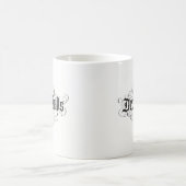 デッキザホールズ栄えたクリスマスレタリング コーヒーマグカップ (中央)