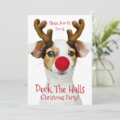 デッキザホールズ – おもしろい犬 – クリスマスパーティー- 招待状 (スタンド正面)