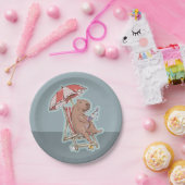 デッキチェアのキャビーバラ ペーパープレート (パーティー)