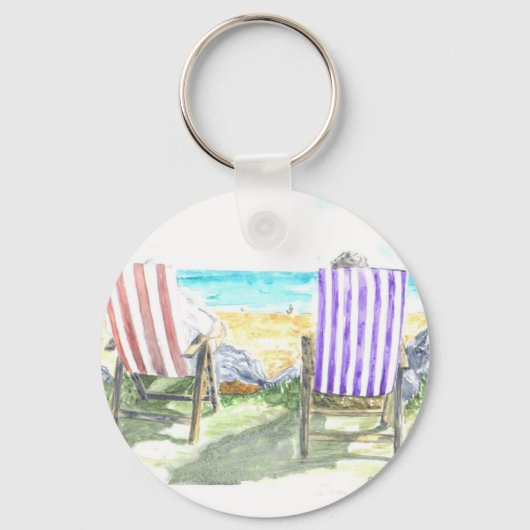 'デッキチェア'キーチェーン キーホルダー (正面)