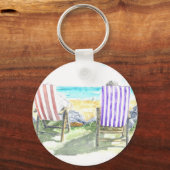 'デッキチェア'キーチェーン キーホルダー (正面)