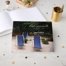 デッキチェアパーソナライズされたリタイアゲストブック1