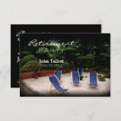 デッキチェパーソナライズされたアリタイアメント招待状 招待状 (正面/裏面)