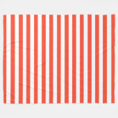 デッキチ赤と白ェアストライプ フリースブランケット (正面(横))