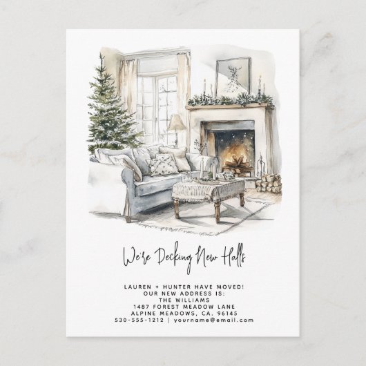 デッキニューホールズクリスマスツリーエレガントホリデイ 案内ポストカード (正面)