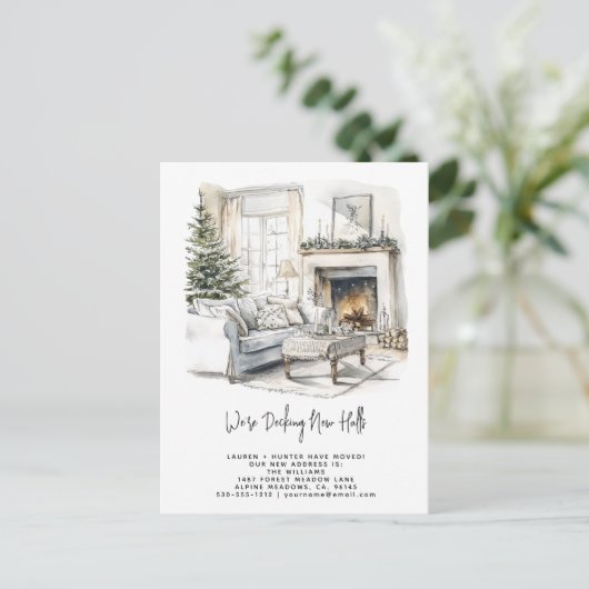 デッキニューホールズクリスマスツリーエレガントホリデイ 案内ポストカード (スタンド正面)