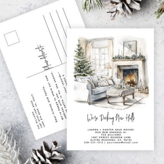 デッキニューホールズクリスマスツリーエレガントホリデイ 案内ポストカード