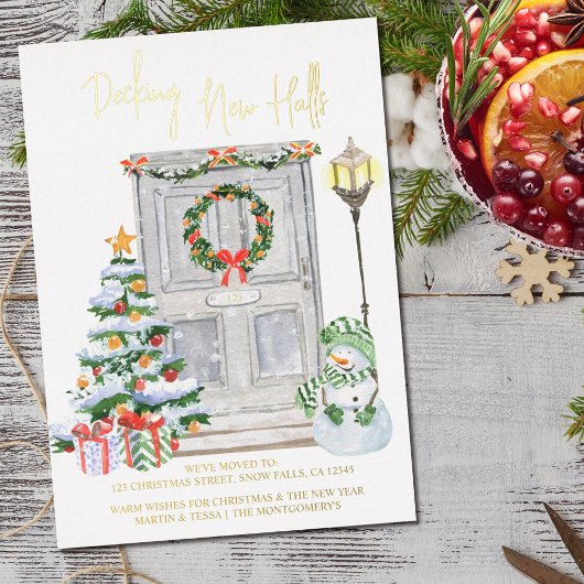 デッキニューホールズドア番号ゴールドフォイルクリスマス 箔シーズンカード