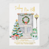 デッキニューホールズドア番号ゴールドフォイルクリスマス 箔シーズンカード (正面)