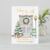 デッキニューホールズドア番号ゴールドフォイルクリスマス 箔シーズンカード (立ち正面)