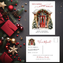 デッキニューホールズニューホームレッドドアホリデームービング 案内ポストカード