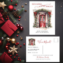 デッキニューホールズニューホームレッドドアホリデームービング 案内ポストカード
