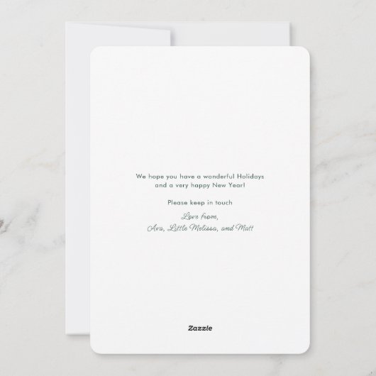 デッキニューホールズ引っ越しましたクリスマス移動 シーズンカード (裏面)