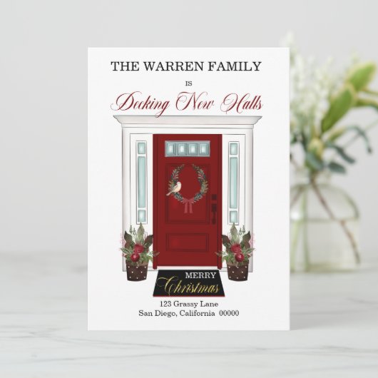 デッキニューホールレッドドアクリスマスフォトムービング 案内状 (スタンド正面)