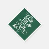 デッキホールズタイポグラフィホリデーズ スタンダードカクテルナプキン (角)