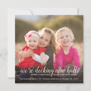 デッキモダンングニューホールズフォトホリデームービング 案内状