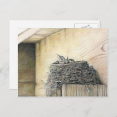 デッキロビンズネストアートポストカードの下の新しい生活 ポストカード (正面/裏面)