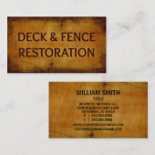 デッキ及びフェンス復旧用木材名刺 名刺 (正面/裏面)
