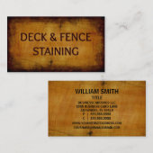 デッキ及びフェンス汚し木商カード 名刺 (正面/裏面)