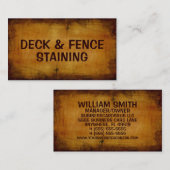 デッキ及びフェンス汚れアンティーク名刺 名刺 (正面/裏面)