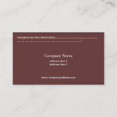 デッキ建物付きの湖畔の夕日 名刺 (裏面)