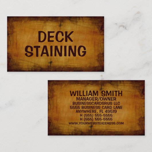 デッキ汚れアンティーク名刺 名刺 (正面/裏面)