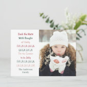 「デッキ・ザ・ホールズ」クリスマス ホリデー カード (スタンド正面)