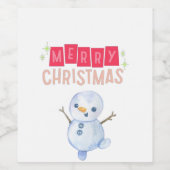 デッキtheホール:メリークリスマス応援» ワインラベル (シングルラベル)