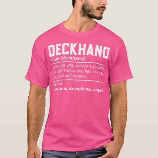 デックハンド定義シーマンシーファラーマリナー名詞 Tシャツ (正面)
