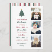 「デック・ザ・ホールズ」クリスマス ホリデー カード (正面/裏面)