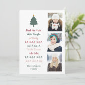 「デック・ザ・ホールズ」クリスマス ホリデー カード (スタンド正面)