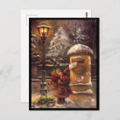 デッシンエンファントポスタントsa lettre noel ポストカード (正面/裏面)