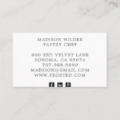 デッセエレガントルトケータリングパティシシェフベイカー 名刺 (裏面)