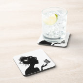 デッソスデヴェレラフェムパピヨン毛布 コースター (右側)