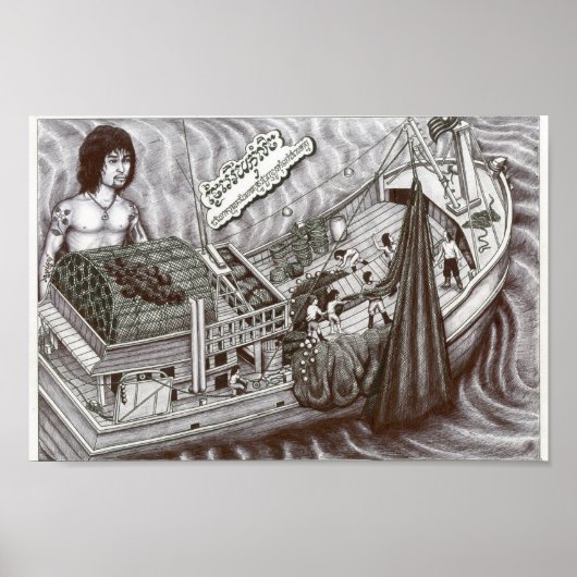 デッドアイポスター、ボート上のバンナック ポスター (正面)