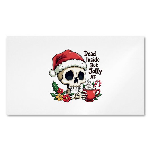 デッドインサイドすてきしかしAFホットカコアラテクリスマススクル マグネット名刺 (正面)