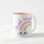 デッドインサイドレインボーかわいい ツートーンマグカップ (正面右)