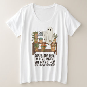 デッドインサイド - おもしろい幽霊植物愛好家 プラスサイズTシャツ