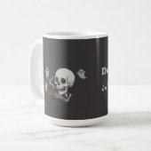 デッドインサイド・バット・カフェイン – ハロウィンの枕 コーヒーマグカップ (正面左)