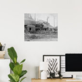 デッドウッドとデラウェア製錬所の写真 ポスター (ホームオフィス)