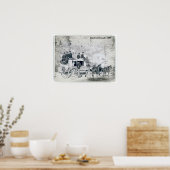 デッドウッドコーチプリント ポスター (キッチン)