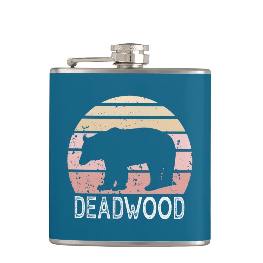 デッドウッドサウスダコタレトロベア フラスク (正面)