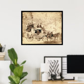 デッドウッドステージコーチブラックヒルズSD 1889 ポスター (ホームオフィス)