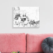 「デッドウッド・コーチ」の写真に座っている男性 キャンバスプリント (インサイチュ (リビング))