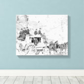 「デッドウッド・コーチ」の写真に座っている男性 キャンバスプリント (インサイチュ (ウッドフロア))