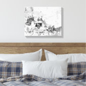 「デッドウッド・コーチ」の写真に座っている男性 キャンバスプリント (インサイチュ (寝室))